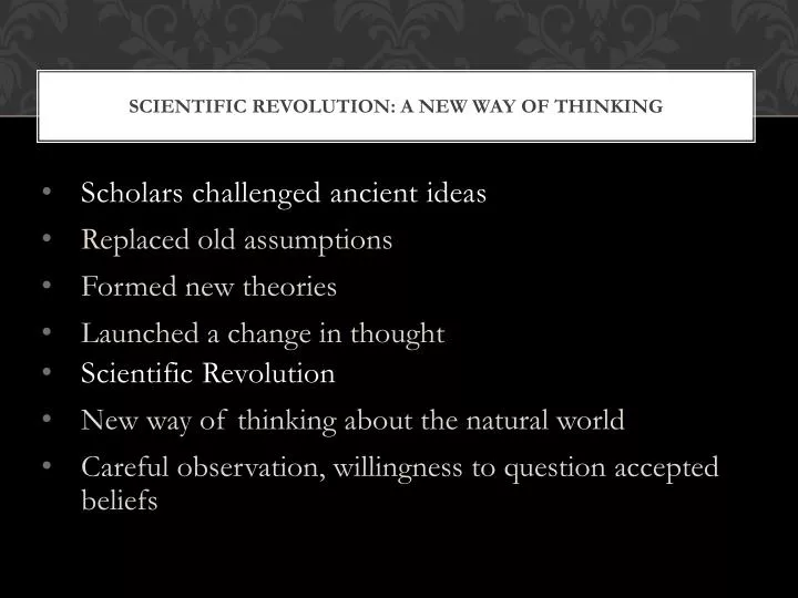 Ppt Scientific Revolution A New Way Of Thinking Powerpoint Presentation Id