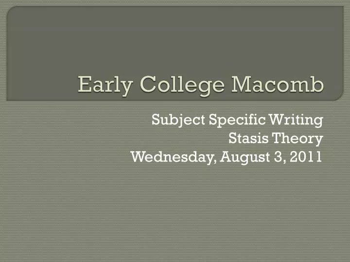 PPT Early College PowerPoint Presentation, free download ID