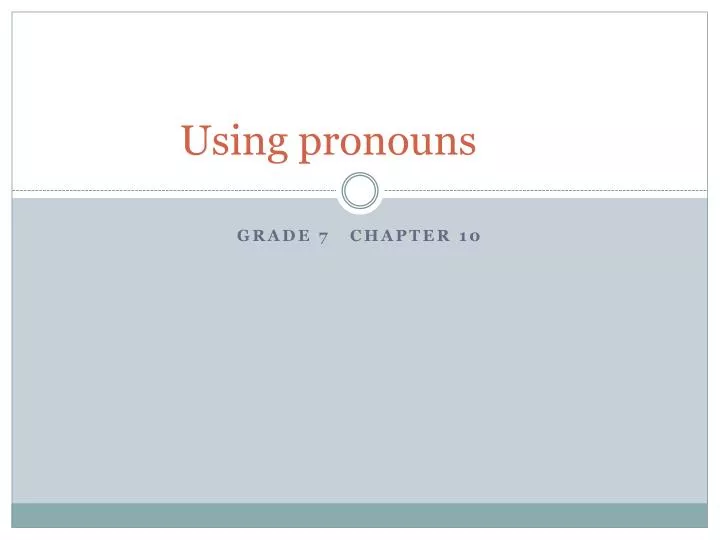 using pronouns n.