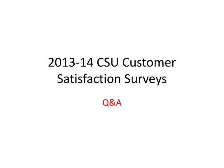 customer satisfaction survey ppt