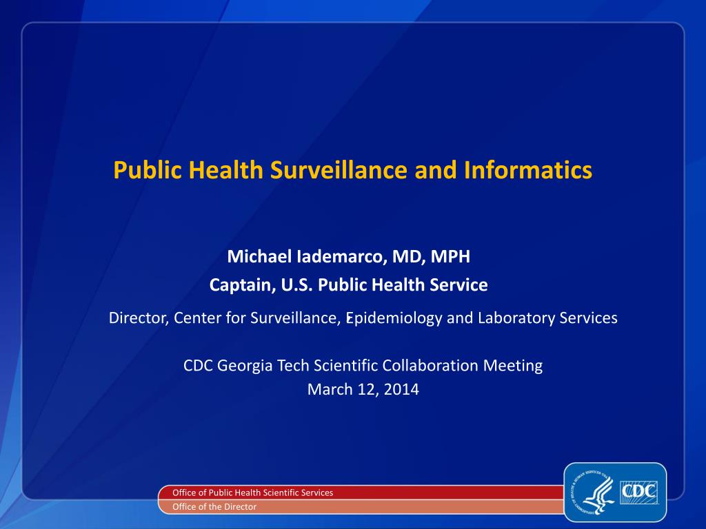 PPT - Public Health Surveillance and Informatics PowerPoint ...