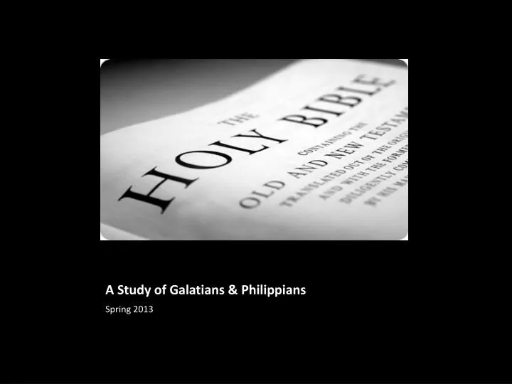 a study of galatians philippians n.