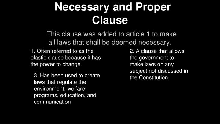 define necessary and proper clause