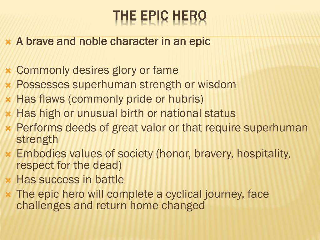 essay on epic heroes