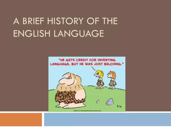 presentation on history of english