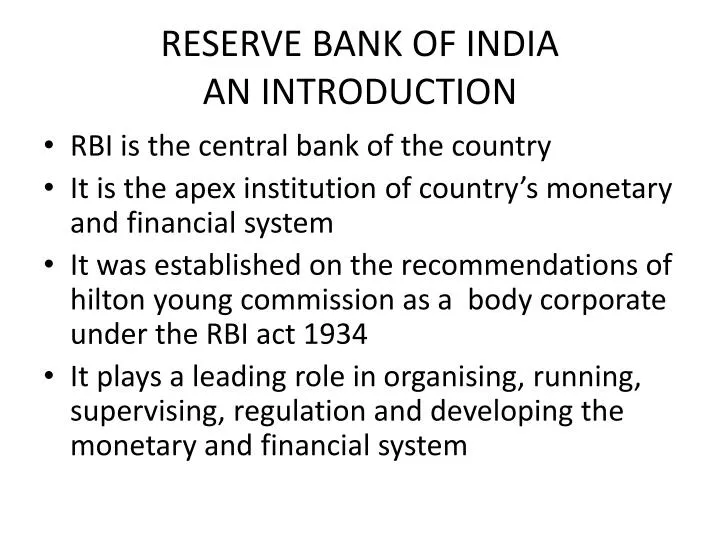essay on reserve bank of india