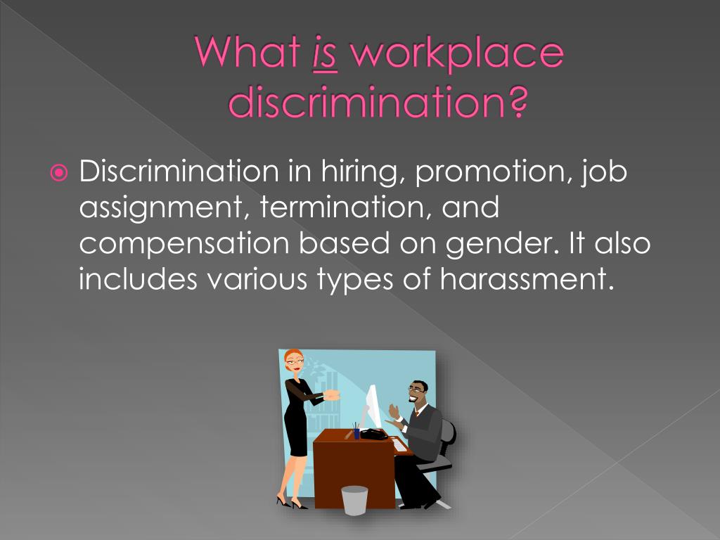 assignment topic workplace gender discrimination