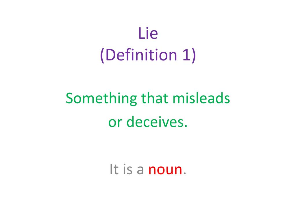 presentation lie definition