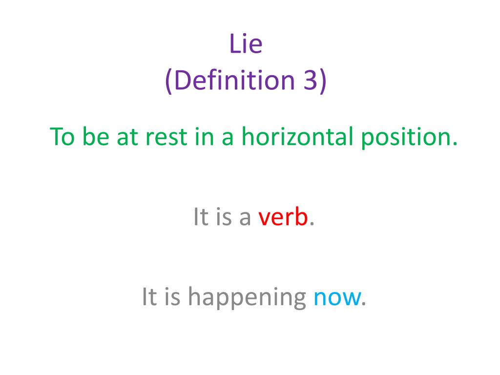 presentation lie definition