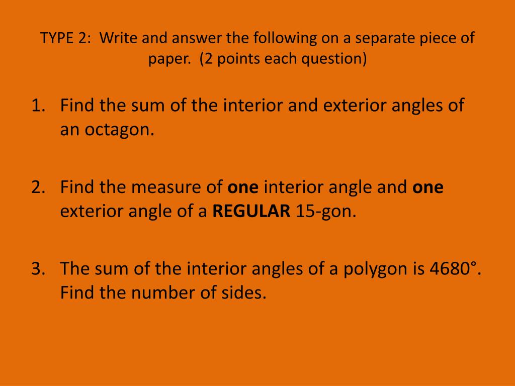Ppt 3 4 The Polygon Angle Sum Theorem Powerpoint