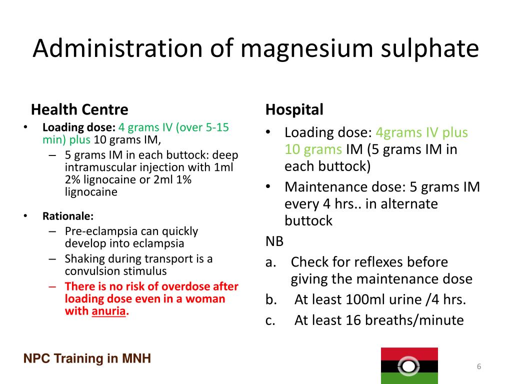 PPT Magnesium sulphate in the Management of Eclampsia in Malawi