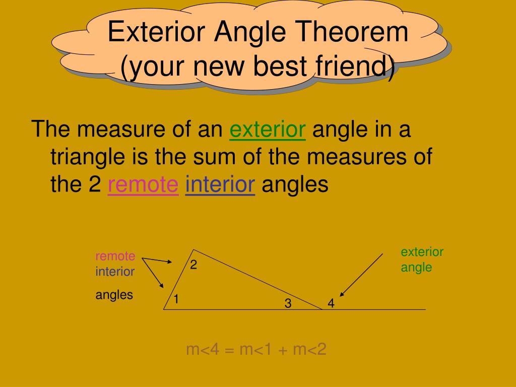 Ppt 4 1 Triangle Sum Theorem Exterior Angle Theorem
