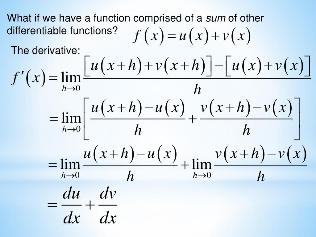 PPT - Power, Sum, and Difference Rules, Higher-Order Derivatives ...