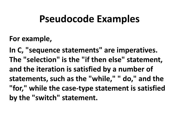 PPT Pseudocode Examples PowerPoint Presentation ID2510442