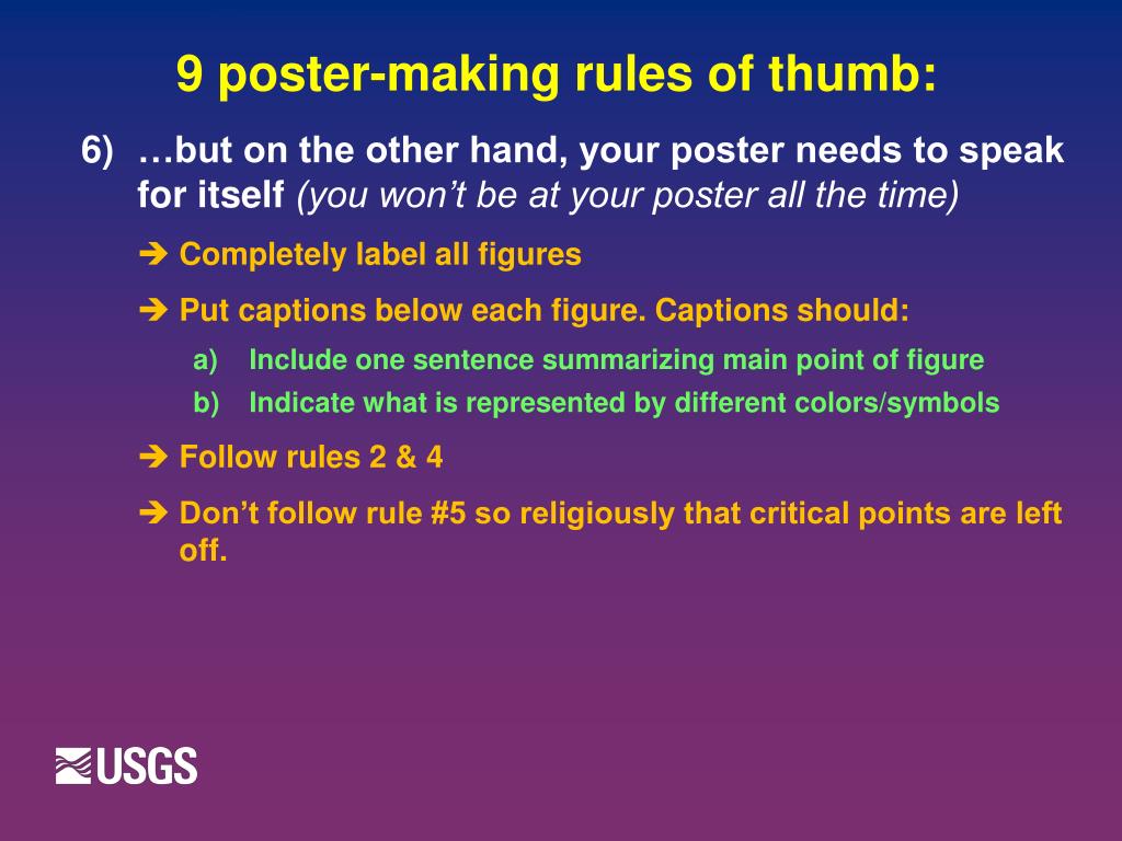 powerpoint presentation rules of thumb