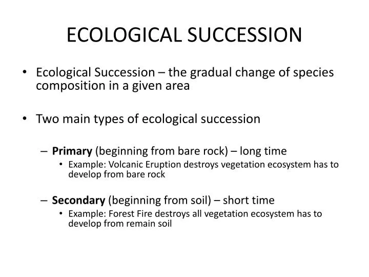 the two main types of an ecosystems succession the two main types of an ecosystems succession
