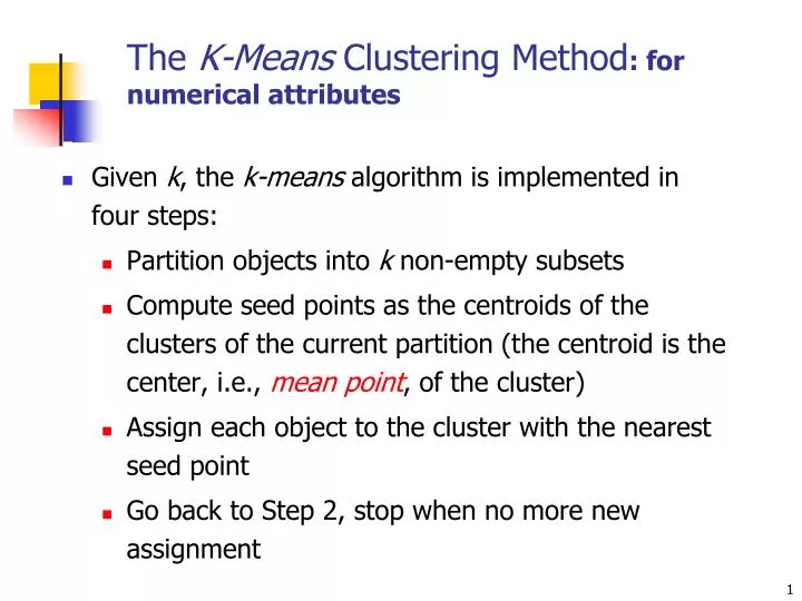 k means presentation