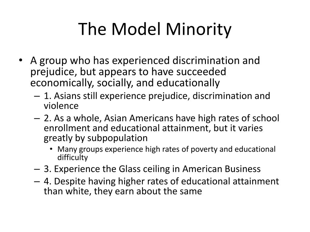 model minority presentation