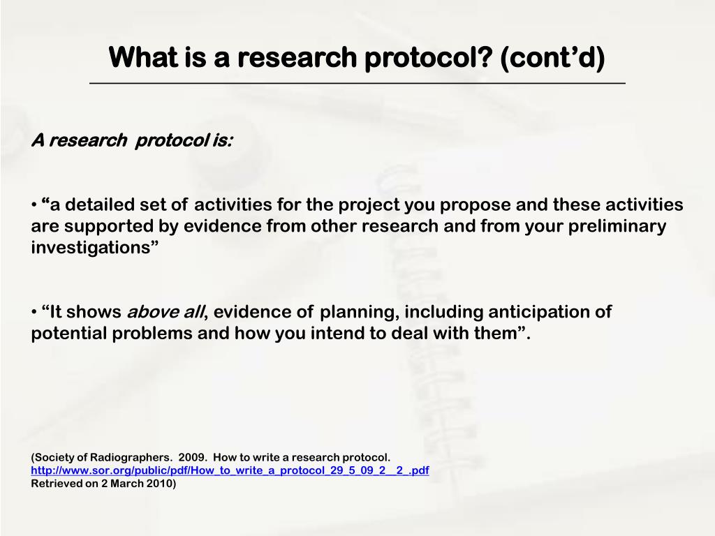 PPT - How to write a research protocol PowerPoint Presentation