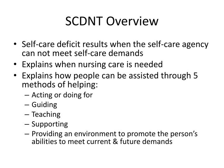 PPT Orem’s SelfCare Deficit Nursing Theory PowerPoint