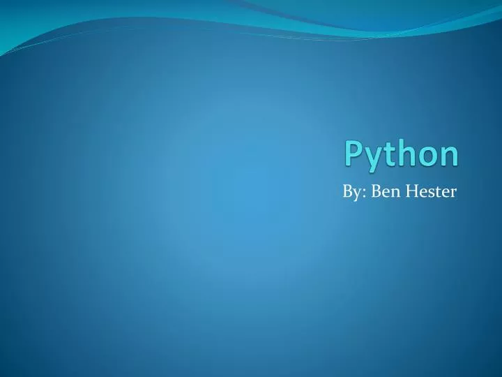 python project presentation ppt