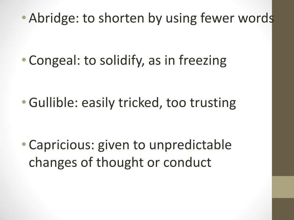 abridge meaning in law