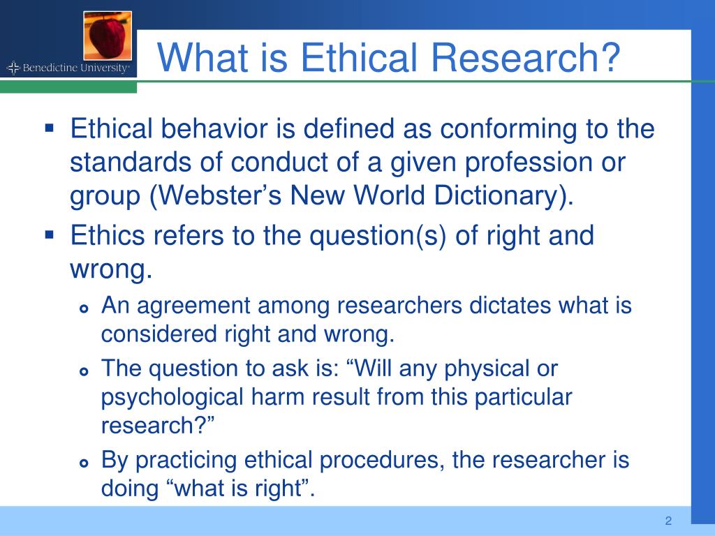 research paper ethical principles