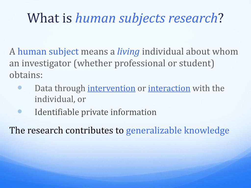 are case studies human subjects research