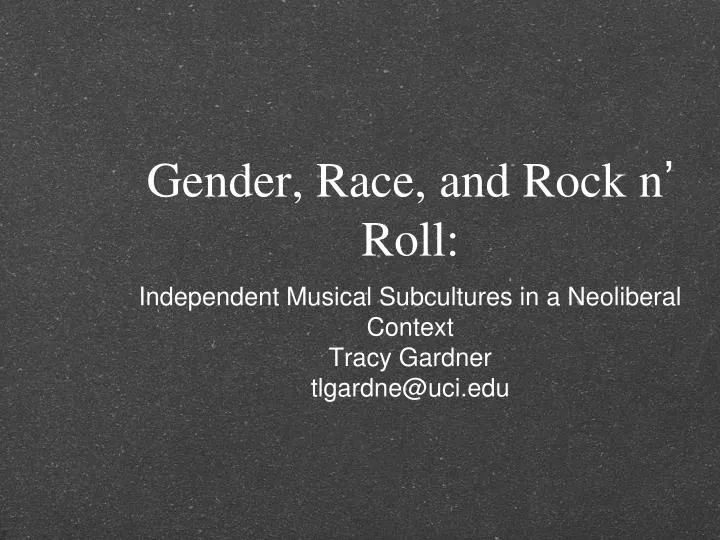 gender race and rock n roll n.