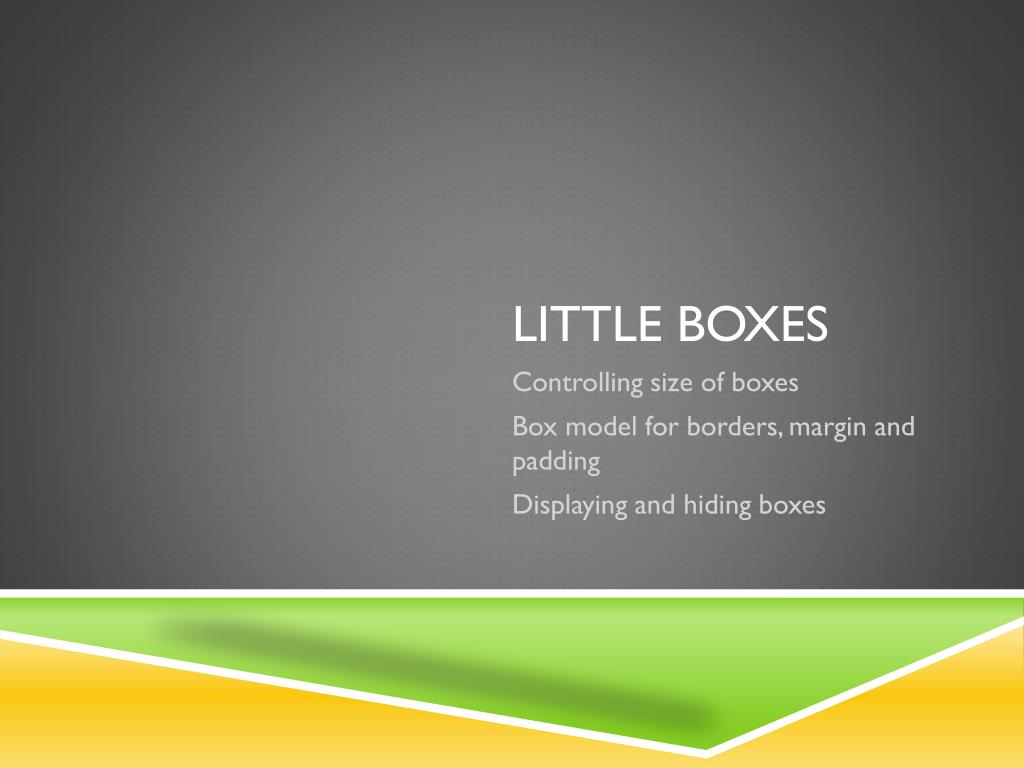 Ppt Little Boxes Powerpoint Presentation Free Download Id