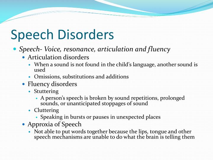 speech deficiency meaning