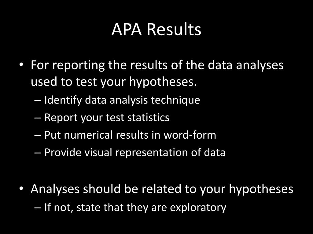 apa format research results