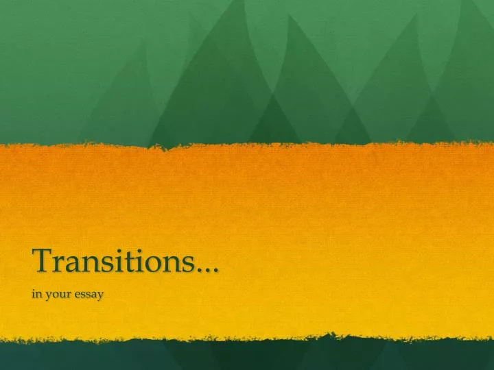 PPT Transitions PowerPoint Presentation Free Download ID 2512635