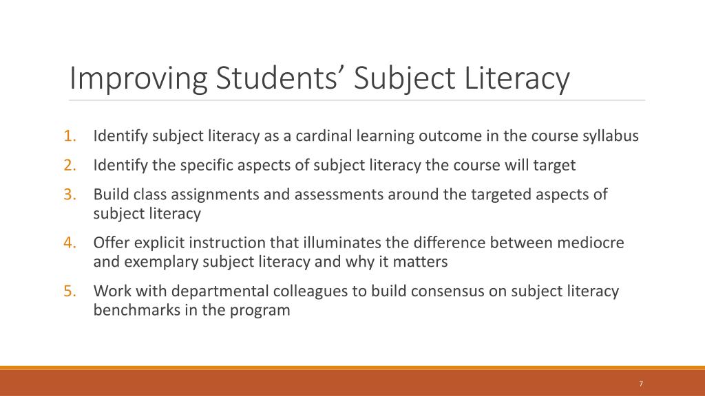 PPT - Subject Literacy, Information Literacy, & Curriculum PowerPoint ...