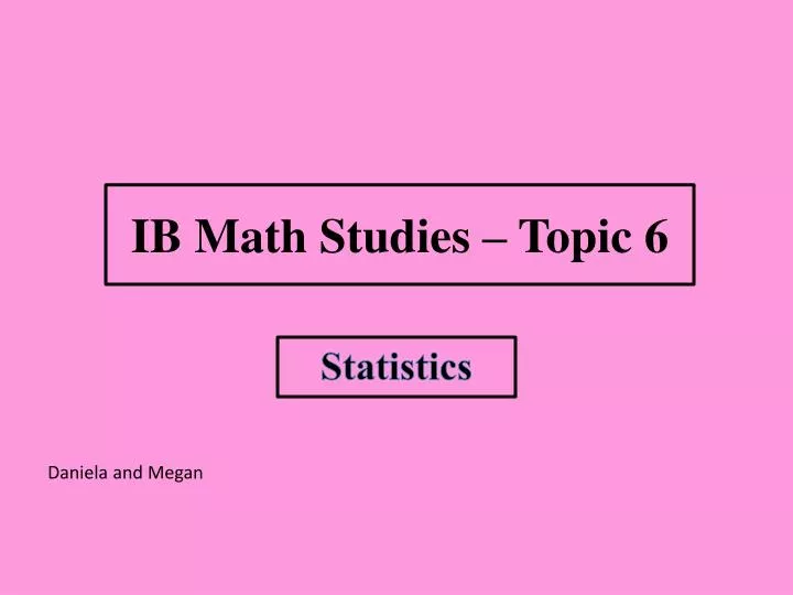ib math studies topic 6 n.