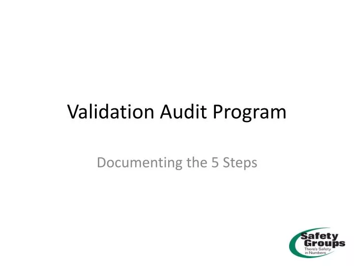 validation audit program n.