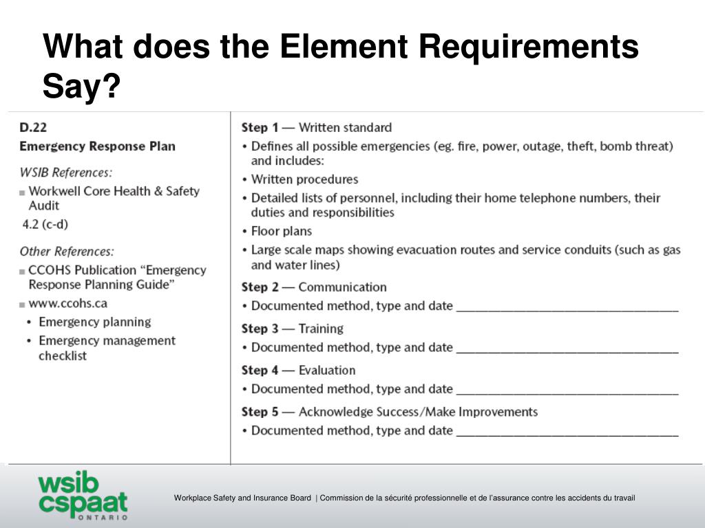 Required Elements Example PPT - Samuel Steel Safety Group 2012 PowerPoint Presentation, free ...