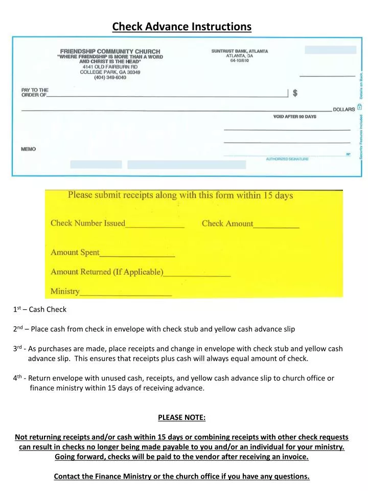 PPT Check Advance Instructions PowerPoint Presentation, free download ID2513294