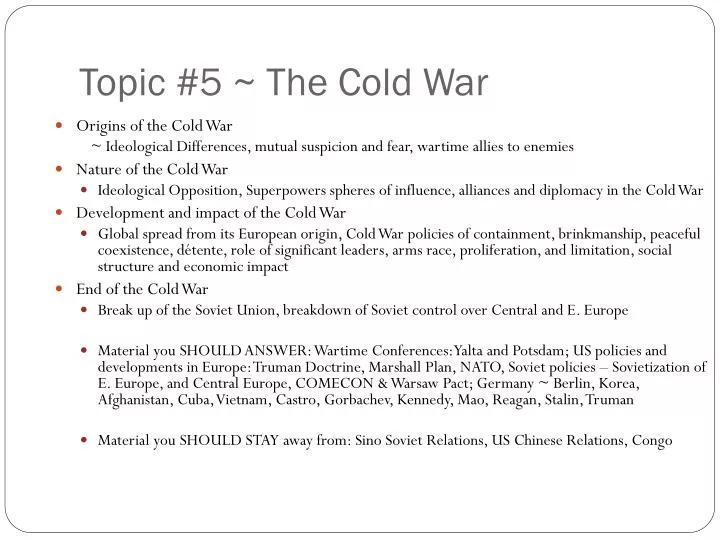 topic 5 the cold war n.