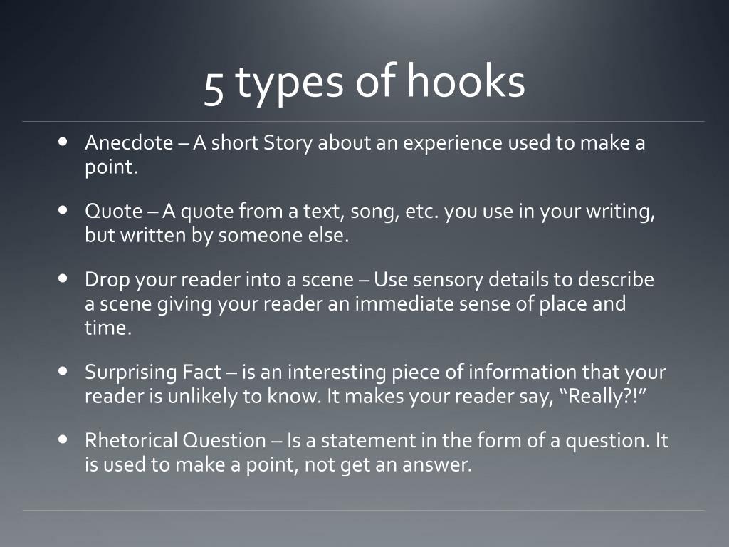 5 types of hooks for writing examples 5 types of hooks for writing examples