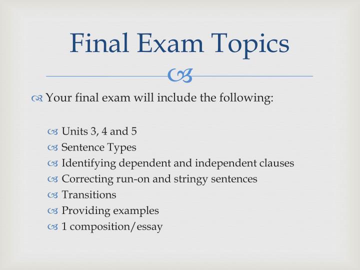 final exam topic 4 final exam topic 4