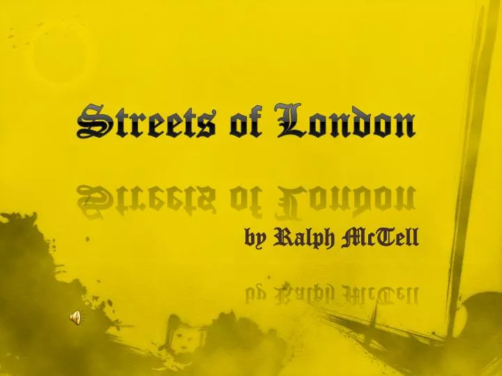 streets of london n.