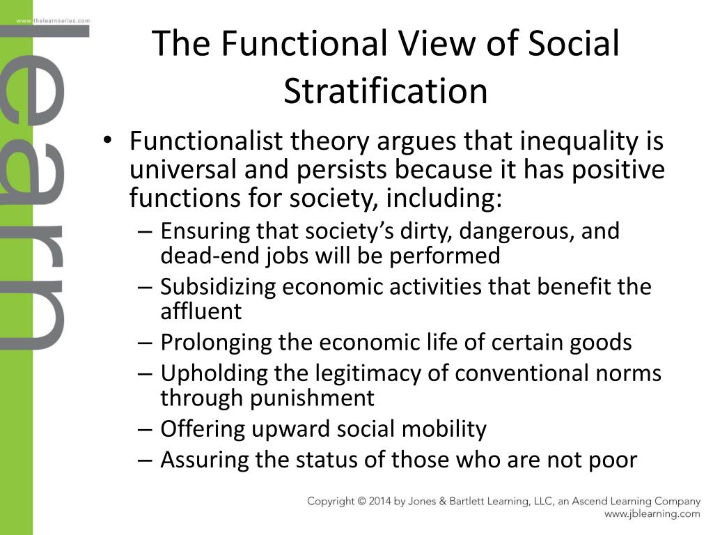 what is the functional theory of stratification