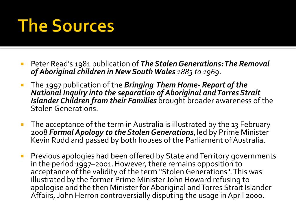 PPT - The Stolen Generations PowerPoint Presentation, free download -  ID:2515882