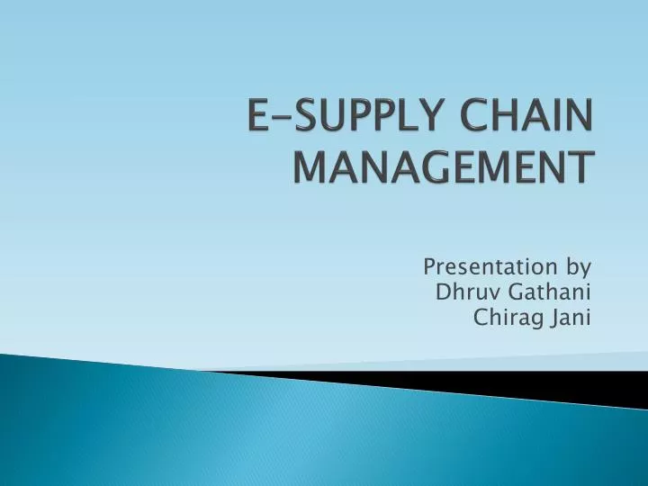 e supply chain management n.