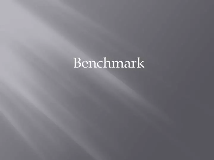 benchmark n.