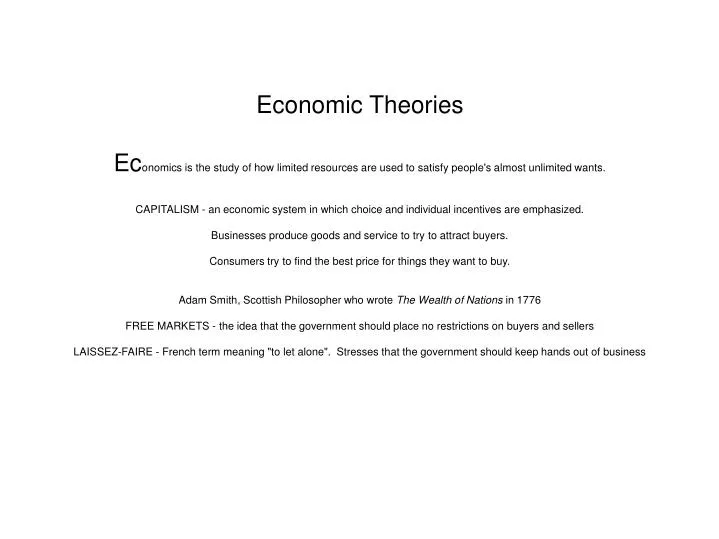 PPT - Economic Theories PowerPoint Presentation, Free Download - ID:2516951