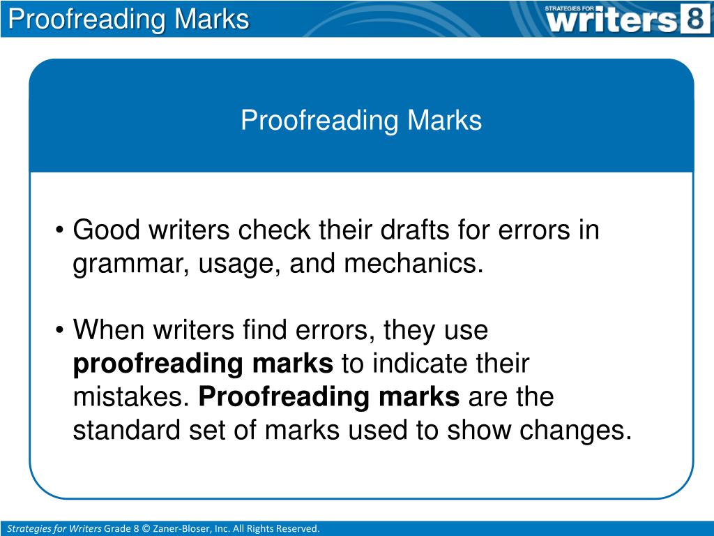 PPT - Proofreading Marks PowerPoint Presentation, free download - ID ...