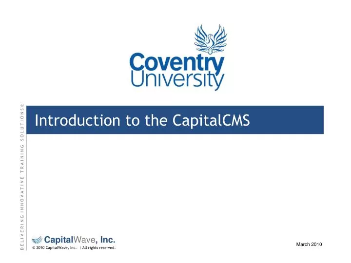 introduction to the capitalcms n.