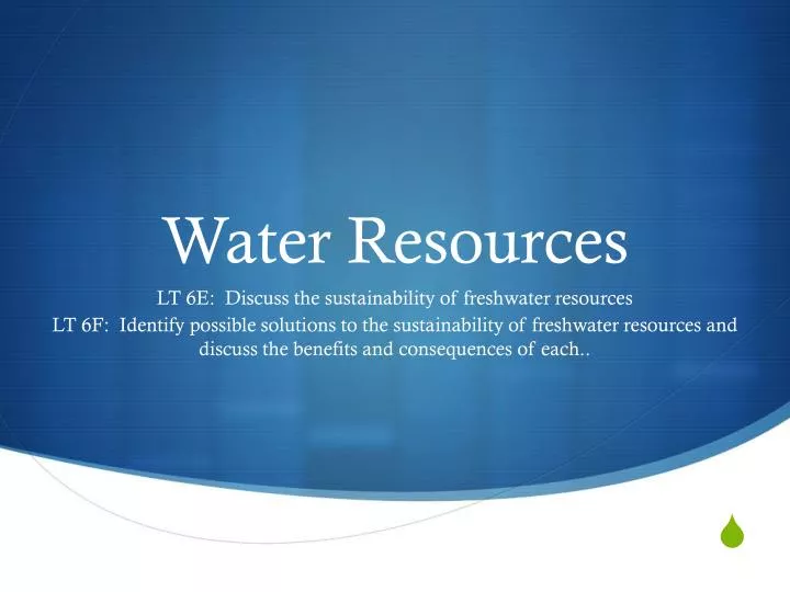 PPT Water Resources PowerPoint Presentation, free download ID2518367